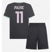 Camisa de time de futebol AC Milan Christian Pulisic #11 Replicas 3º Equipamento Infantil 2024-25 Manga Curta (+ Calças curtas)